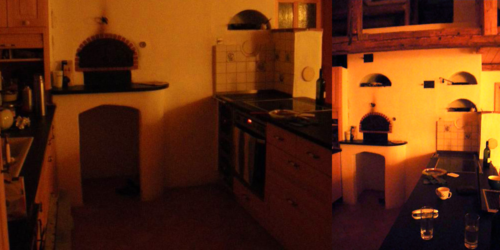 BrotuPizzaofenintegriert Brot- und Pizzaofen in Küche integriert