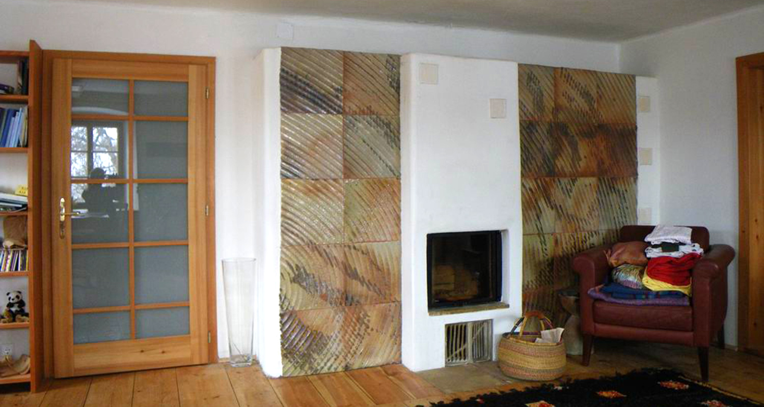 Kachelofen mit Kaminheizeinsatz