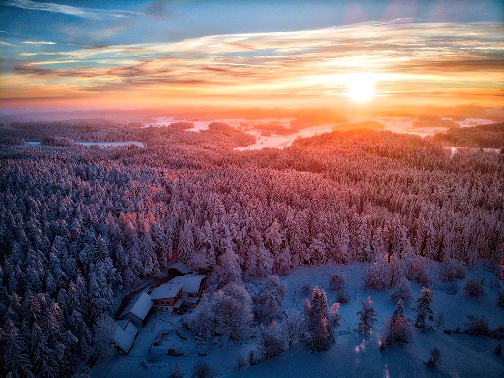 Wo wir leben – bei Sonnenaufgang Where we live - sunrise