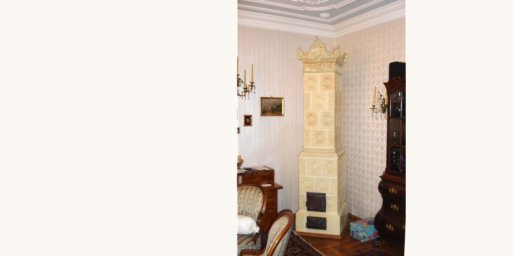 Alter Kachelofen neu verfugt