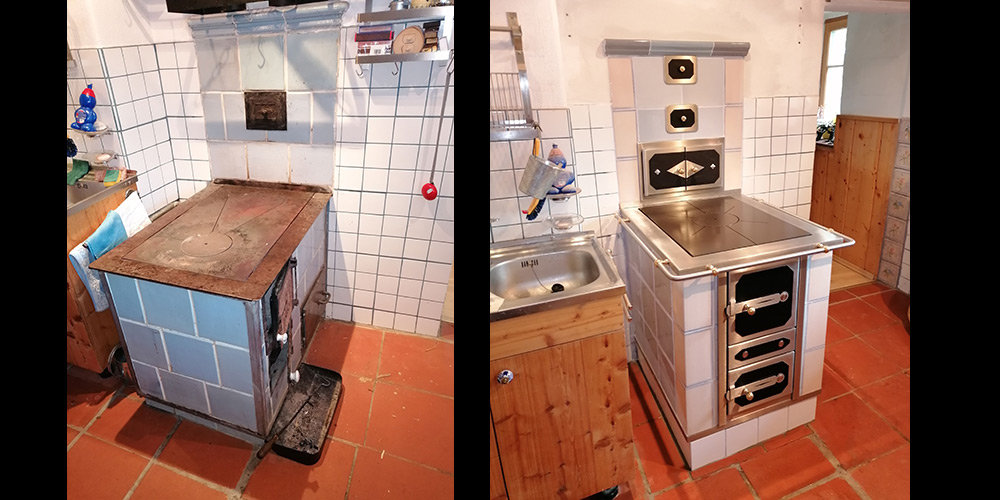 Tischherd zum Durchheizen